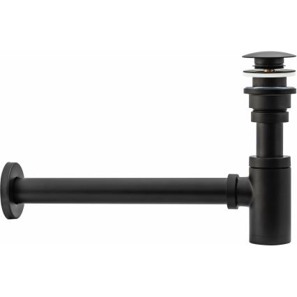 REA-A5215 - Sifon za umivaonik sa CLICK-CLACK ispustom, prečnik 6,4 cm, mat crne boje