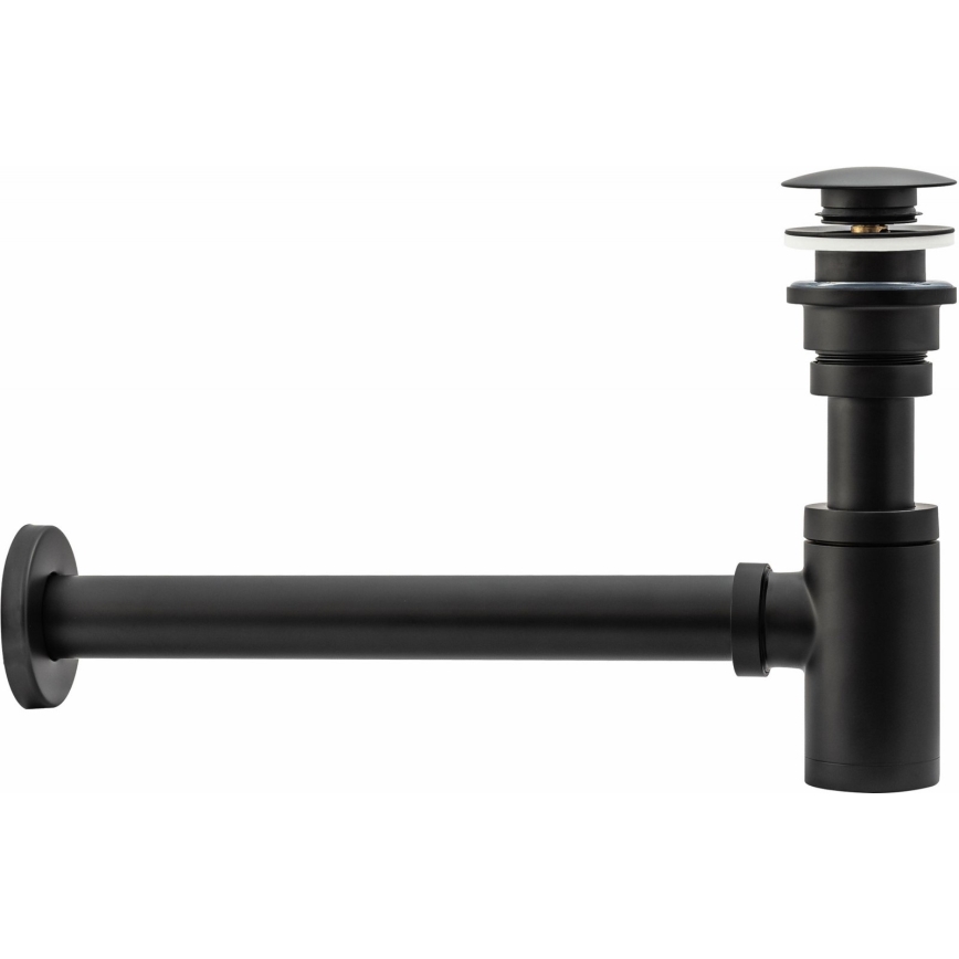 REA-A5215 - Sifon za umivaonik sa CLICK-CLACK ispustom, prečnik 6,4 cm, mat crne boje
