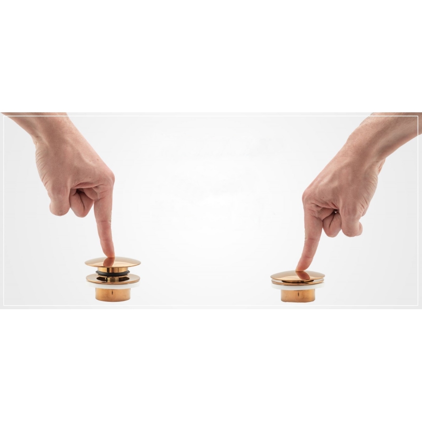 REA-A5693 - Sifon za umivaonik sa Click-Clack ispustom, prečnik 6,4 cm, sjajni hrom