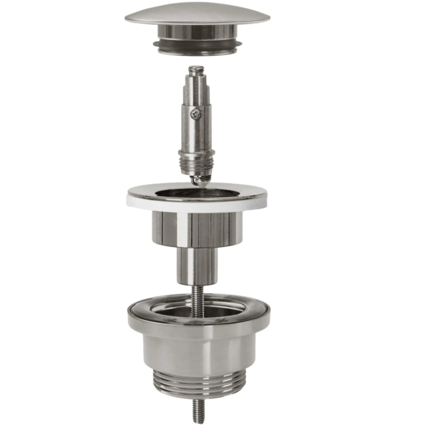 REA-A6000 - CLICK-CLACK slivnik za umivaonik, prečnik 6,4 cm, brušeni nikl