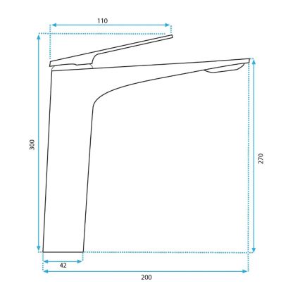 REA-B0493 - Baterija za umivaonik AVALON 30 cm, brušeni bakar