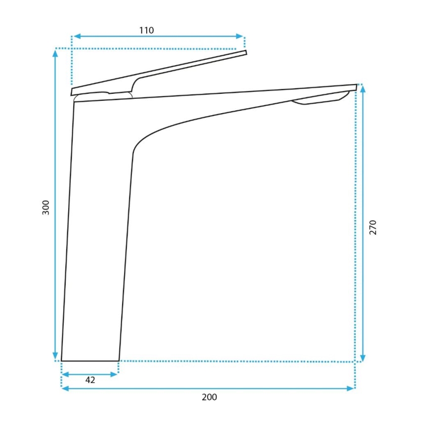 REA-B0493 - Baterija za umivaonik AVALON 30 cm, brušeni bakar