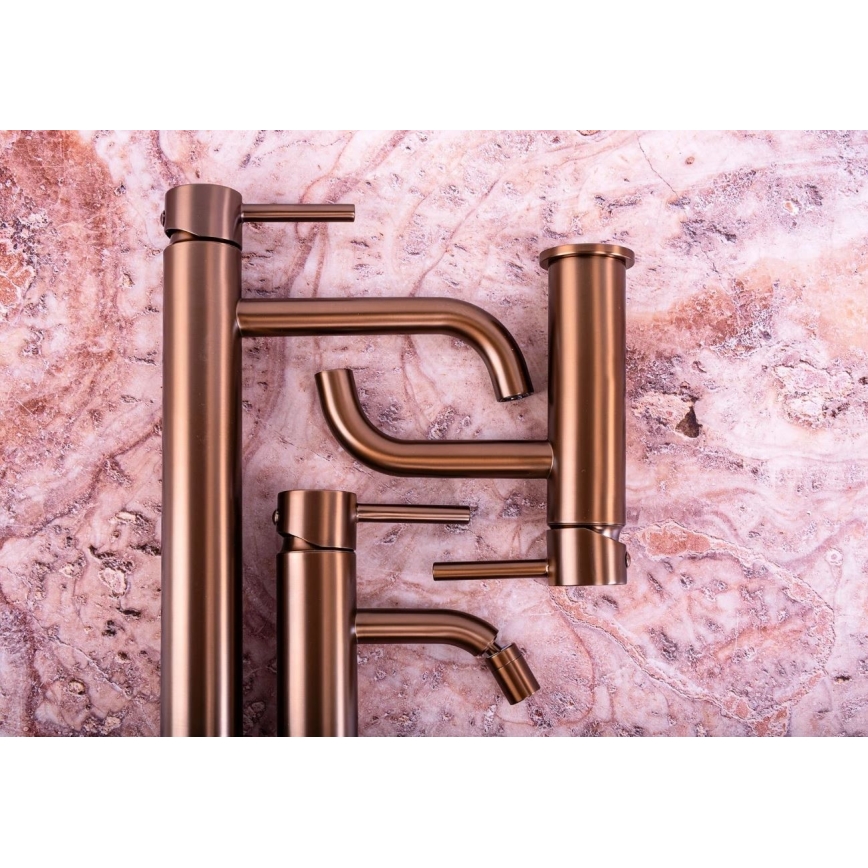 REA-B1112 - Slavina za umivaonik LUNGO 16,5 cm brušeni bakar