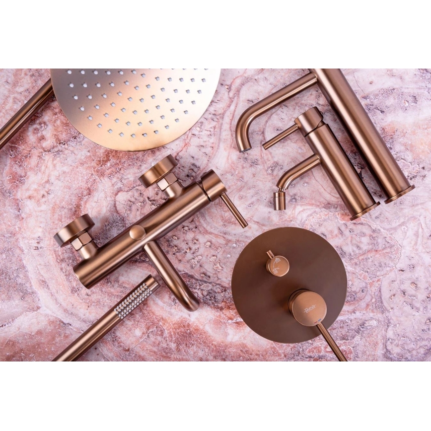 REA-B1112 - Slavina za umivaonik LUNGO 16,5 cm brušeni bakar