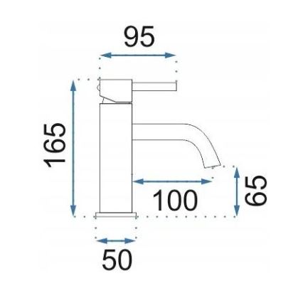 REA-B1112 - Slavina za umivaonik LUNGO 16,5 cm brušeni bakar