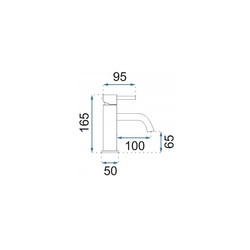 REA-B1112 - Slavina za umivaonik LUNGO 16,5 cm brušeni bakar