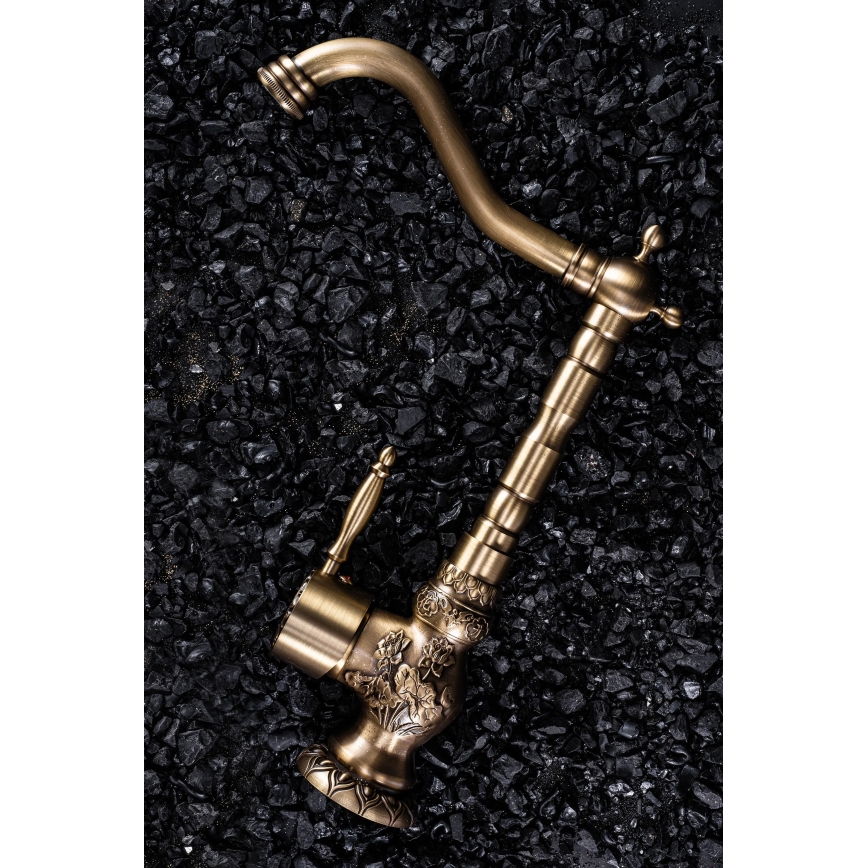 REA-B2500 - Baterija za umivaonik VENICE 32 cm brušeno zlato