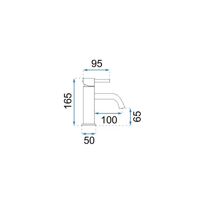 REA-B4101 - Baterija za umivaonik LUNGO 16,5 cm, sjajni hrom