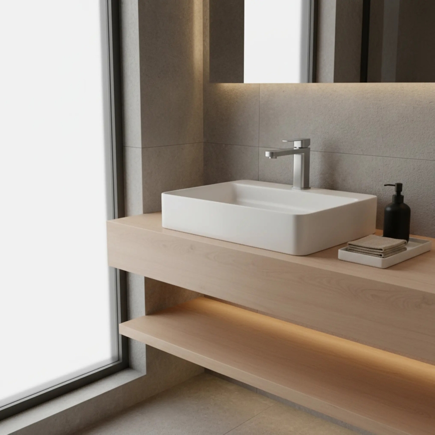 REA-B4589 - Baterija za umivaonik ARLO 17 cm nikl