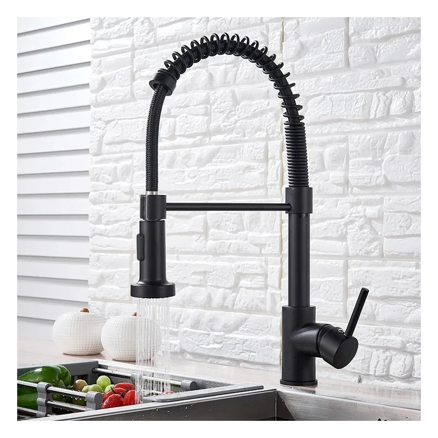 REA-B4820 - Kuhinjska slavina COLIN sa izvlačnom prskalicom, 42,5 cm, crna