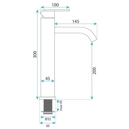 REA-B5510 - Slavina za umivaonik ONTARIO 30 cm nikl
