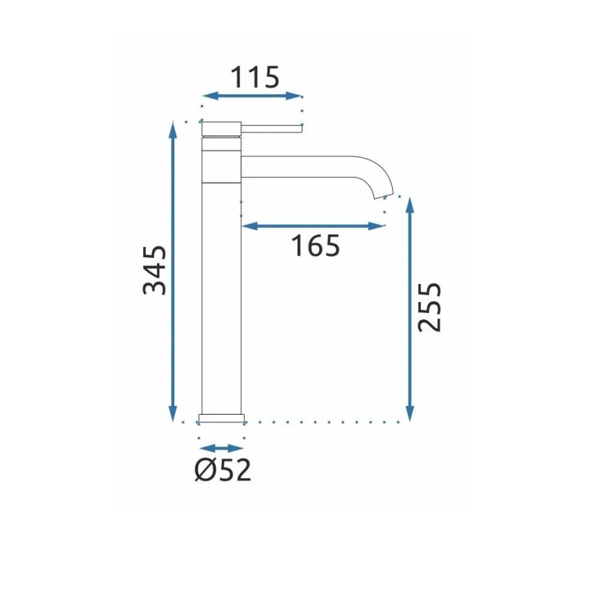 REA-B6100 - Baterija za umivaonik LUNGIS, 34,5 cm, sjajni hrom