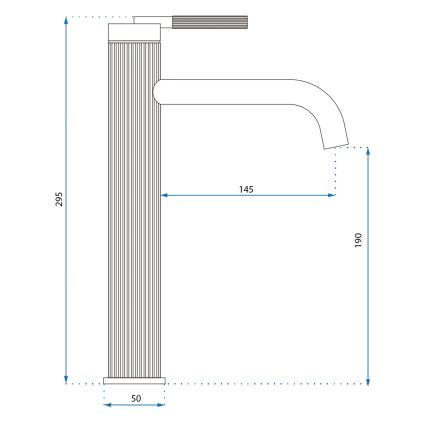 REA-B7802 - Baterija za umivaonik ARGON 29,5 cm, brušeno zlato