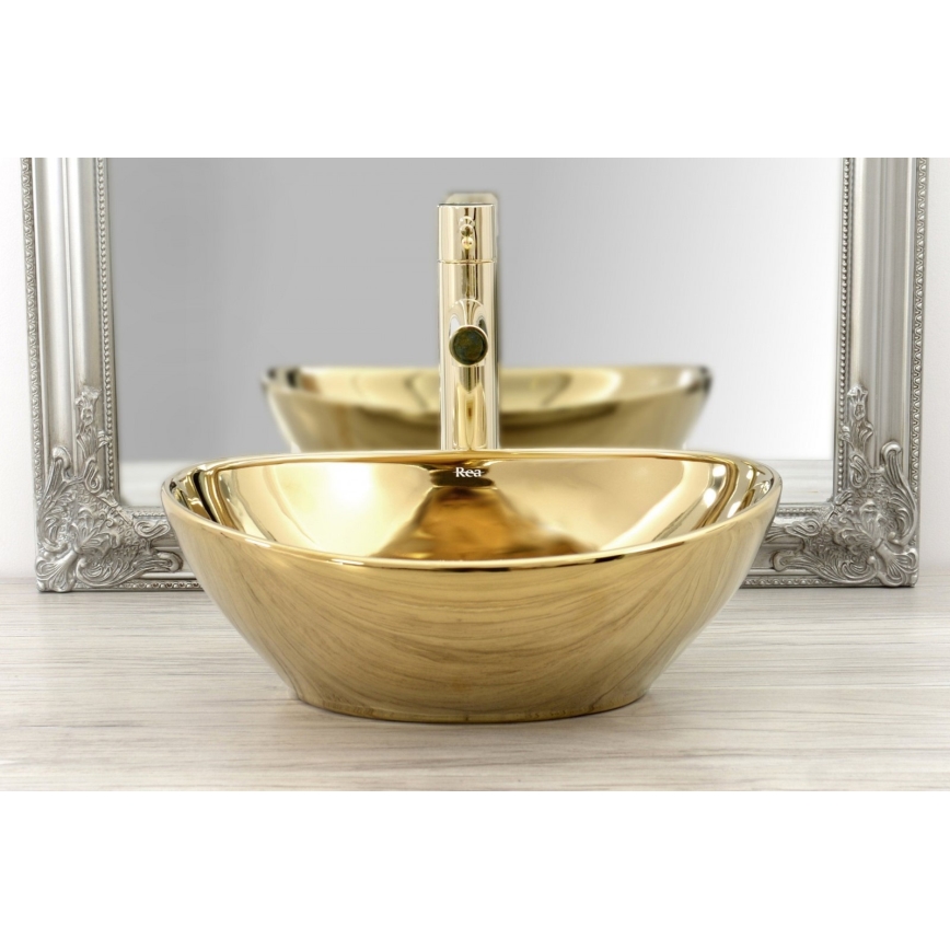 REA-B8803 - Baterija za umivaonik TESS 31,5 cm zlatna