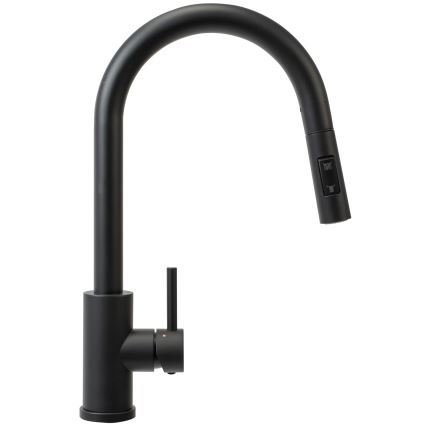 REA-B9147 - Baterija za sudoperu sa izvlačivom slušalicom FRESH 39,5 cm mat crna