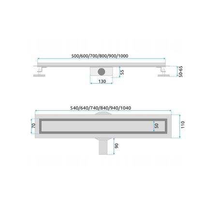 REA-G5809 - Linearni slivnik NEOX PRO 80 cm nerđajući čelik