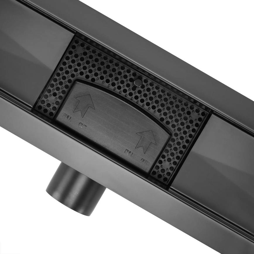 REA-G6600 - Linearni slivnik PURE NEOX 50 cm, mat crne boje