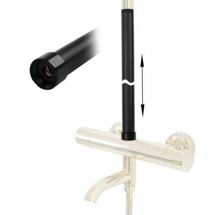 REA-K0880 - Produžna šipka za tuš/kadu 51,5 cm mat crna