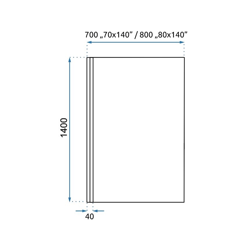 REA-K7390 - Staklena pregrada za kadu LAGOS 140x80 cm crna/prozirna