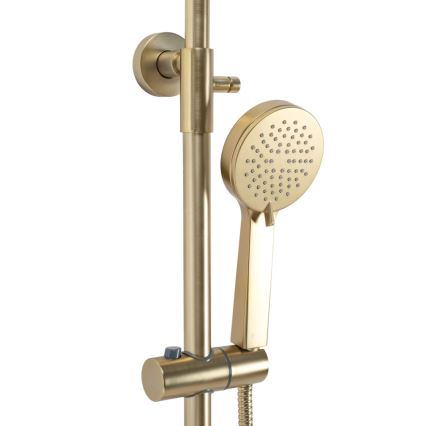 REA-P2323 - Tuš set sa termostatskom baterijom PAROT, brušeno zlato