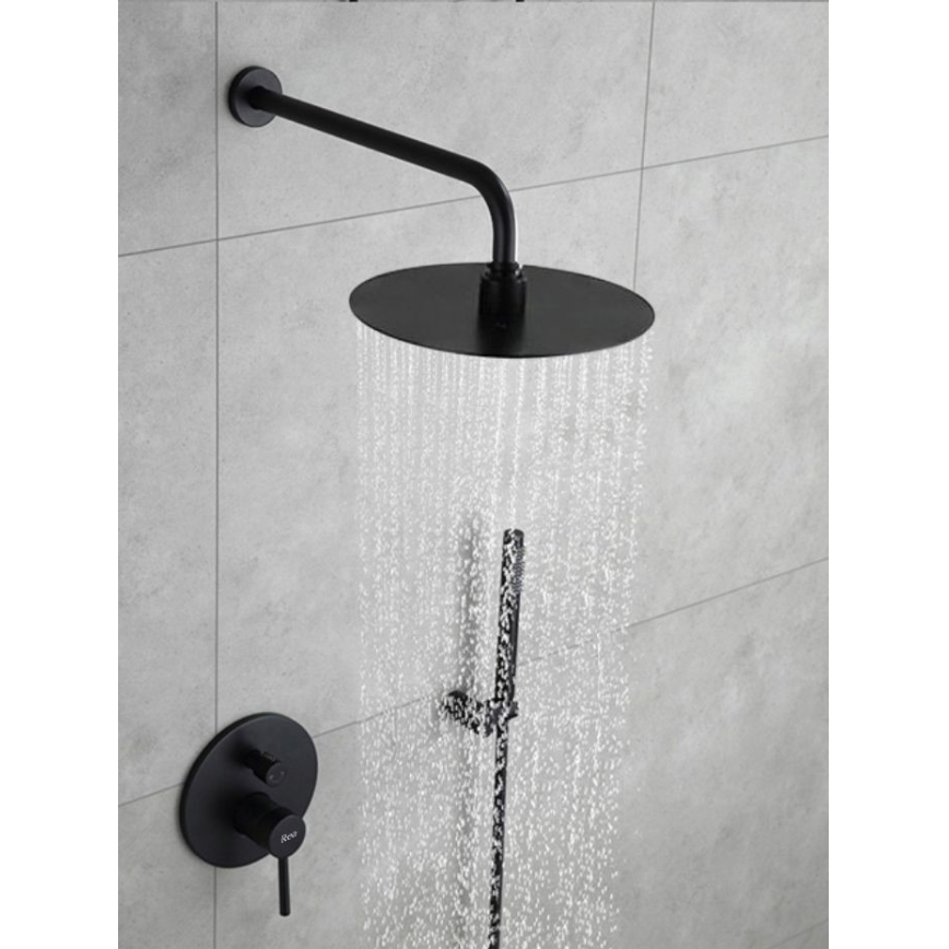 REA-P4100 - Tuš komplet sa podžbuknom baterijom LUNGO crni
