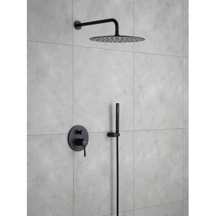 REA-P4100 - Tuš komplet sa podžbuknom baterijom LUNGO crni