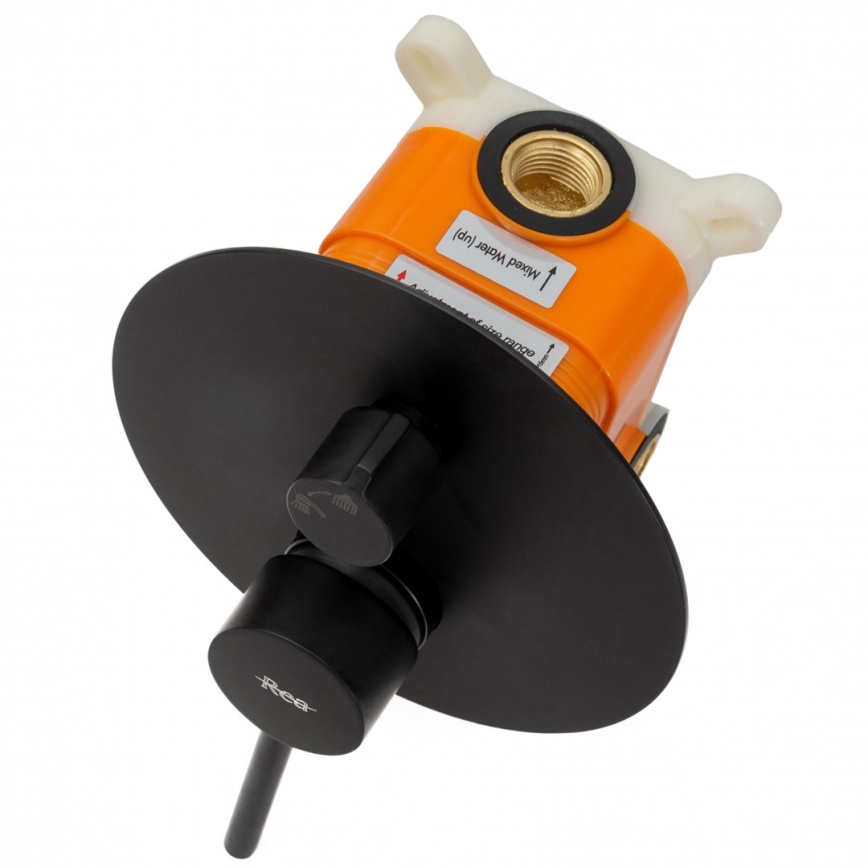 REA-P4100 - Tuš komplet sa podžbuknom baterijom LUNGO crni