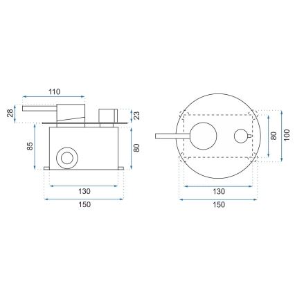 REA-P4100 - Tuš komplet sa podžbuknom baterijom LUNGO crni