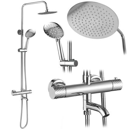 REA-P5961 - Tuš set sa termostatskom baterijom LUNGO DIAMOND sjajni hrom