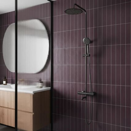 REA-P6386 - Tuš set sa termostatskom baterijom LUNGO titan