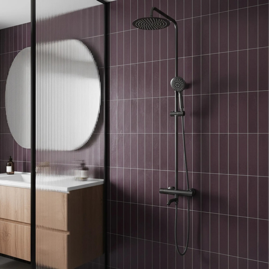 REA-P6386 - Tuš set sa termostatskom baterijom LUNGO titan