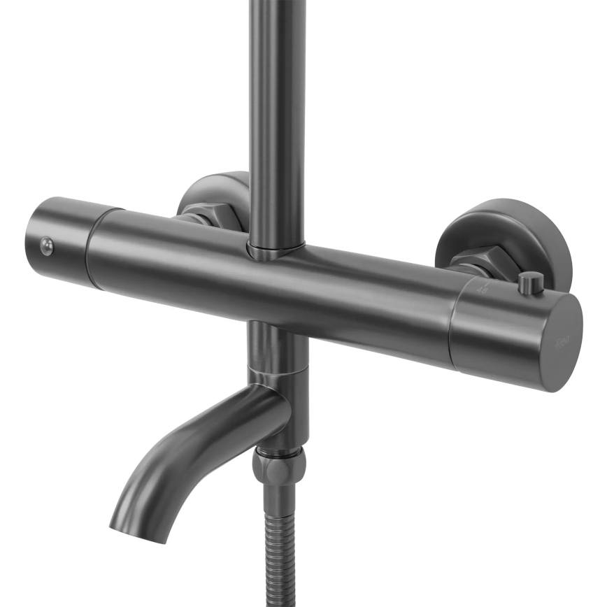 REA-P6386 - Tuš set sa termostatskom baterijom LUNGO titan