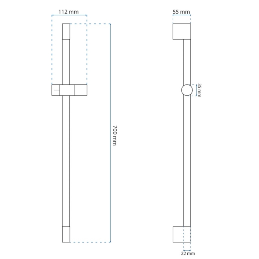 REA-P6500 - Držač za ručni tuš 70 cm, brušeno zlato