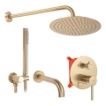 REA-P6609 - Tuš set sa termostatskom podžbuknom baterijom LUNGO, četkano zlato