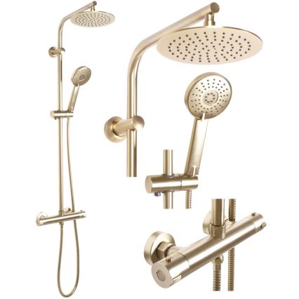 REA-P8413 - Set za tuširanje BLISS sa termostatskom baterijom, brušeno zlato