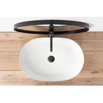 REA-U0024 - Umivaonik na ploču CLEO 41x60,5 cm keramika/sjajna bela
