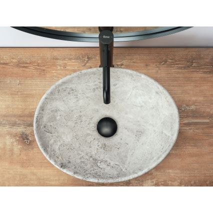 REA-U0165 - Umivaonik na ploču SOFIA 34,5x41 cm keramika/svetli kamen