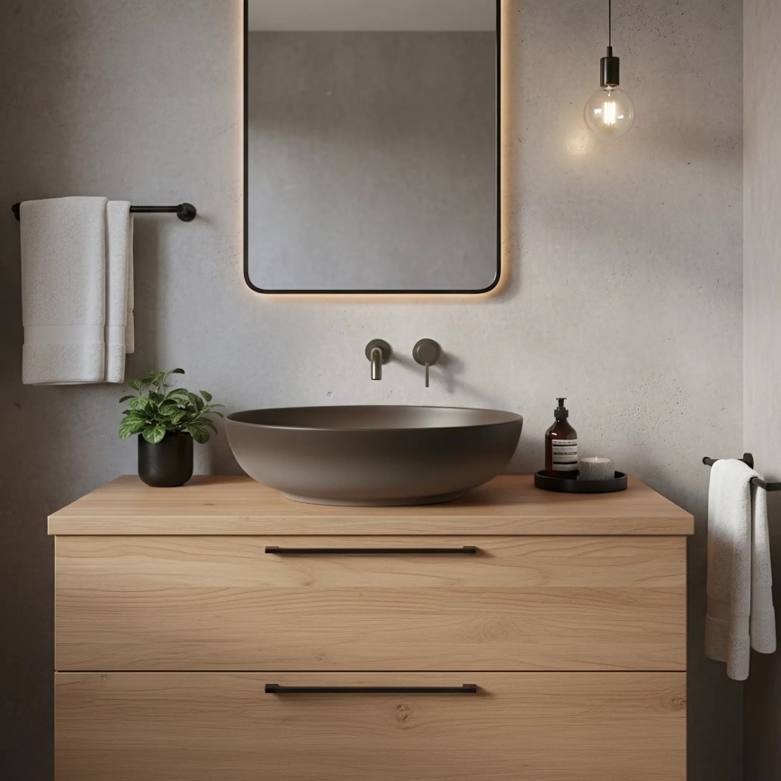 REA-U0627 - Umivaonik za radnu ploču CAROLA 39x51,5 cm keramika/bež/braon