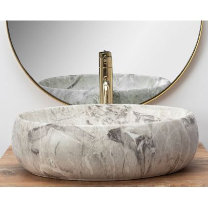 REA-U1020 - Umivaonik na ploču LINDA 34x48,5 cm keramika/imitacija kamena