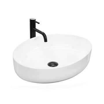 REA-U1223 - Umivaonik za ugradnju na radnu ploču QUEEN 41,5x55 cm keramika/sjajna bela