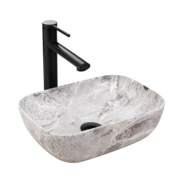 REA-U3321 - Umivaonik za ugradnju na radnu ploču BELINDA MINI 25x36 cm keramika/siva/imitacija kamena
