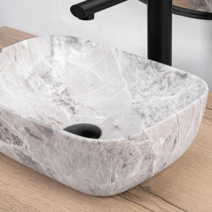REA-U3321 - Umivaonik za ugradnju na radnu ploču BELINDA MINI 25x36 cm keramika/siva/imitacija kamena