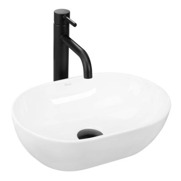 REA-U3322 - Nadgradni umivaonik AMELIA MINI 26x38 cm keramika/sjajna bela