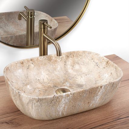 REA-U3323 - Umivaonik za radnu ploču BELINDA 33,5x46,5 cm keramika/imitacija kamena