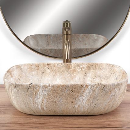 REA-U3323 - Umivaonik za radnu ploču BELINDA 33,5x46,5 cm keramika/imitacija kamena
