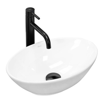 REA-U5804 - Umivaonik za ugradnju na ploču PAMELA MINI 26,5x40 cm keramika/sjajna bela