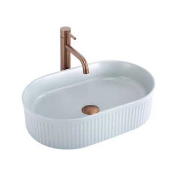 REA-U6375 - Umivaonik za ugradnju na ploču VANDA 31x49 cm keramika, u mat plavoj boji