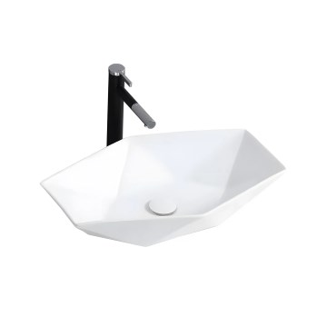 REA-U6643 - Nadgradni umivaonik VEGAS 37x57 cm keramika/sjajna bela