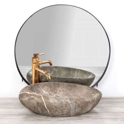 REA-U6650 - Nadgradni umivaonik ROXY 31x49 cm, keramika/siva/mermerni dekor