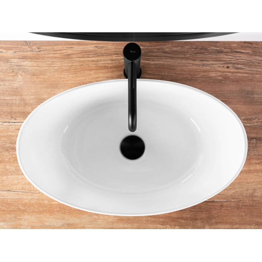 REA-U6802 - Umivaonik na ploču KATE 27x45 cm keramika/sjajna bela